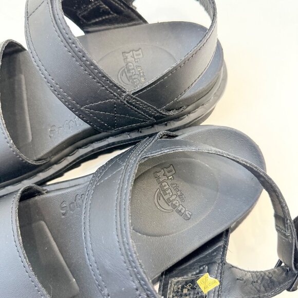 Dr. Martens Blaire Hydro Leather Platform Sandals Women’s Size 7 Black - Picture 4 of 10